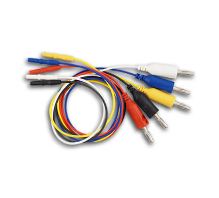 Universal electrode cable, 5 pcs (Blue, Red, White, Yellow, Black)