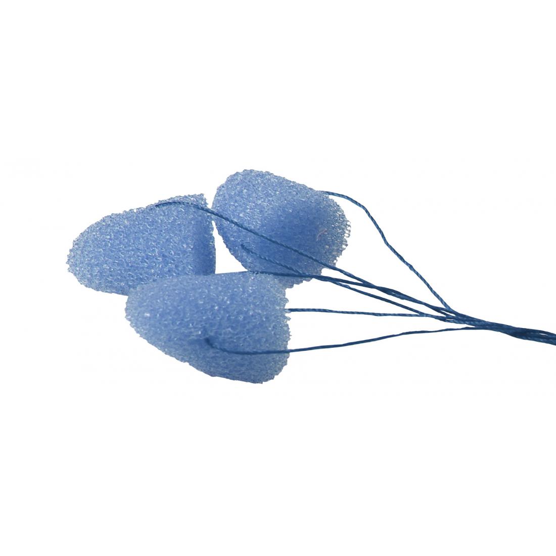 Impression pad, foam Otoblock, large, blue, bag/50 pcs