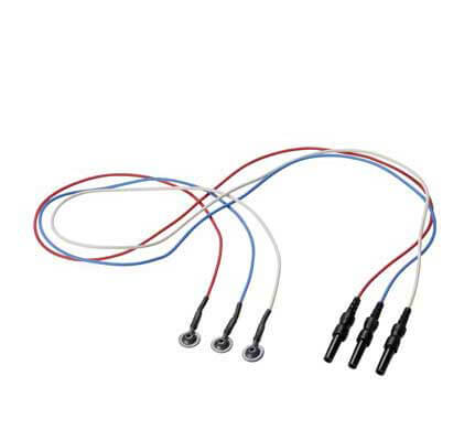 RE-usable disc electrodes, 3 pcs (Blue, Red, White)